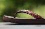 Giliss Fashion Giliss Slippers Crystal serie Espresso bruin & Sangria rood strap - Thumbnail 2