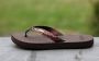 Giliss Fashion Giliss Slippers Crystal serie Espresso bruin & Sangria rood strap - Thumbnail 4