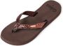 Giliss Fashion Giliss Slippers Crystal serie Espresso bruin & Sangria rood strap - Thumbnail 6