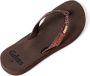 Giliss Fashion Giliss Slippers Crystal serie Espresso bruin & Sangria rood strap - Thumbnail 9