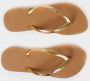 Giliss Fashion Giliss Slippers GOLD SLIM serie Sepia bruin & Gouden strap - Thumbnail 14