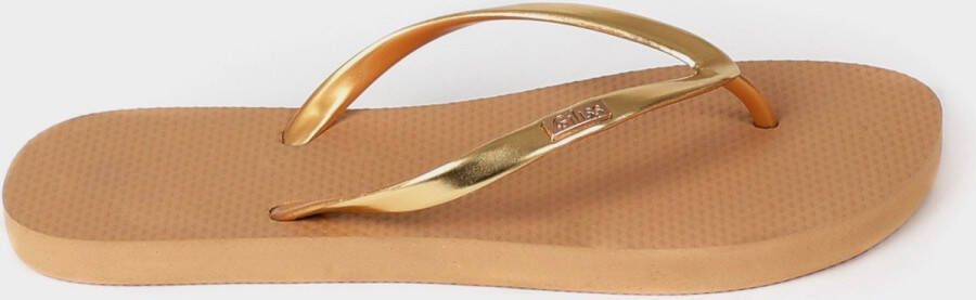 Giliss Fashion Giliss Teen Slippers Dames GOUD SLIM serie Sepia-Goud