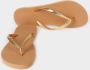 Giliss Fashion Giliss Slippers GOLD SLIM serie Sepia bruin & Gouden strap - Thumbnail 8