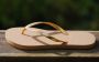 Giliss Fashion Giliss Slippers GOLD SLIM serie Sepia bruin & Gouden strap - Thumbnail 9