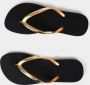 Giliss Fashion Giliss Slippers GOLD SLIM serie Raven zwart & Gouden strap - Thumbnail 2