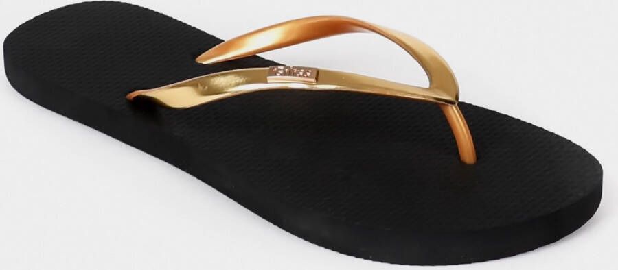 Giliss Fashion Giliss Teen Slippers Dames GOUD SLIM serie Zwart-Goud