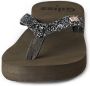 Giliss Fashion Giliss Slippers Crystal serie Olijf groen & Pearl river strap - Thumbnail 4