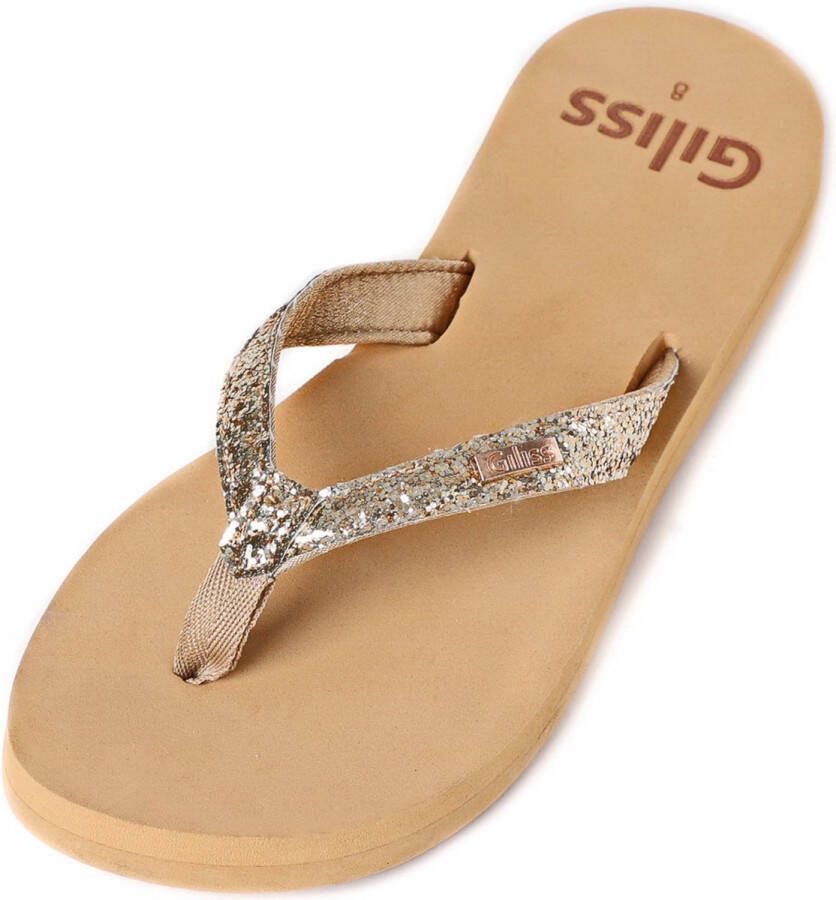 Giliss Fashion Teen Slippers Dames Crystal serie -Sepia