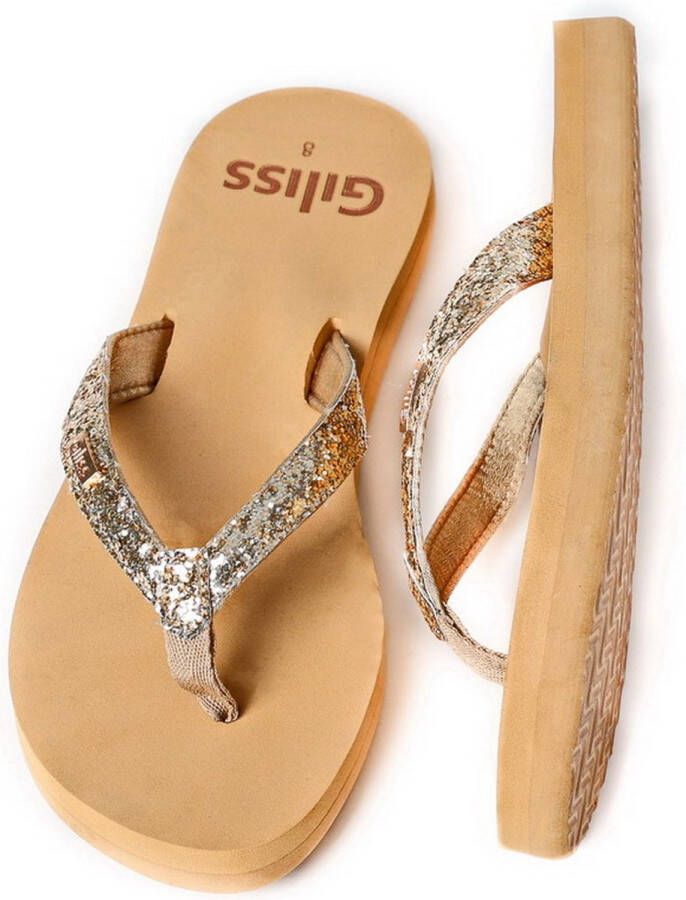 Giliss Fashion Teen Slippers Dames Crystal serie -Sepia