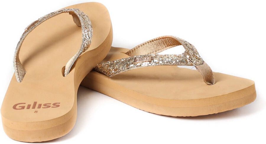 Giliss Fashion Teen Slippers Dames Crystal serie -Sepia