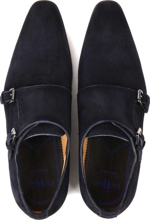 Giorgio Amalfi Schoen Monk Strap Navy Schoen cm Suede Heren Gespschoenen Double monk strap - Foto 8