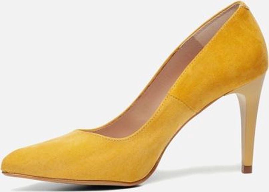 Giulia Pumps geel Imitatiesuede Dames