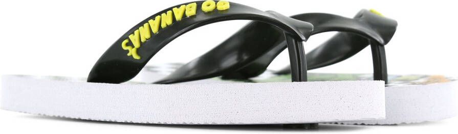 Go Banana's Flipflops Jongens Black White Green | Go Banana'