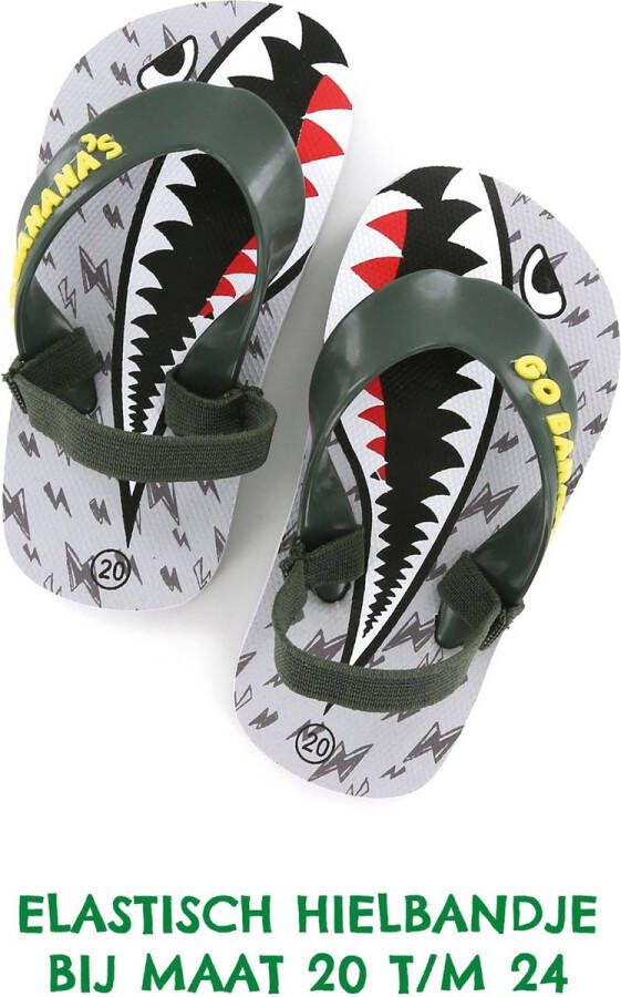 Go Banana s Shark slipper Slippers Jongen grijs multi Schoenen