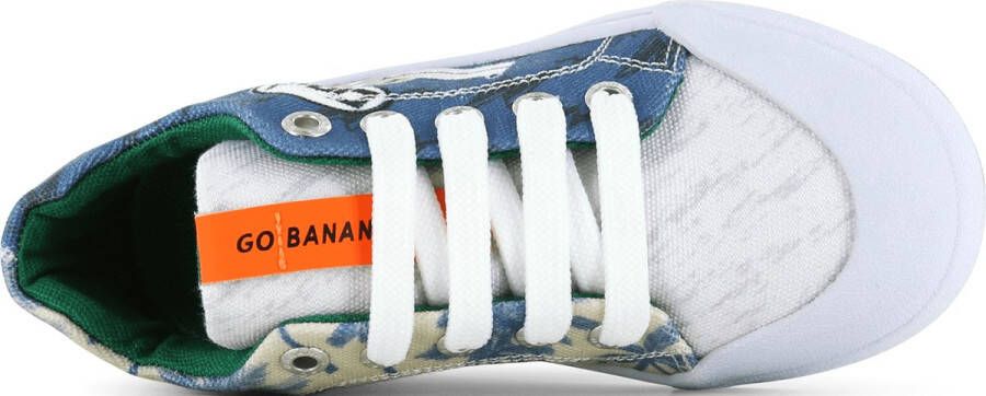 Go Banana's Sneakers Jongens Blue Beige Canvas