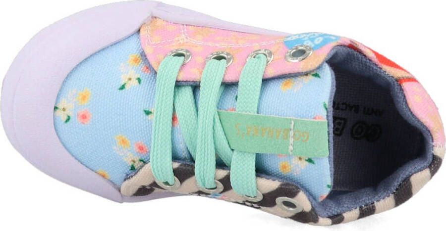 Go Banana's Sneakers Meisjes Pink Blue Canvas