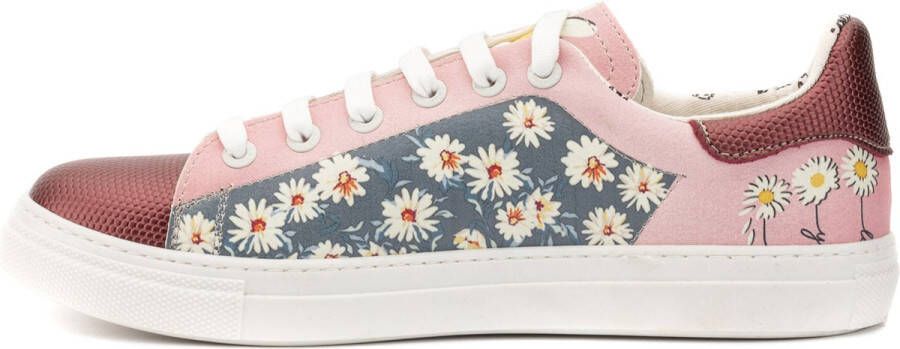 GOBY Daisy Warhol Sneakers Sneaker Damessneaker Damessneakers Hoge kwaliteit Handmade Bloemprint - Foto 2