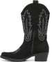 Goedkopeschoenen.com Smile Favorites Dames Cowboylaarzen met Hak Zwart Suedine - Thumbnail 16