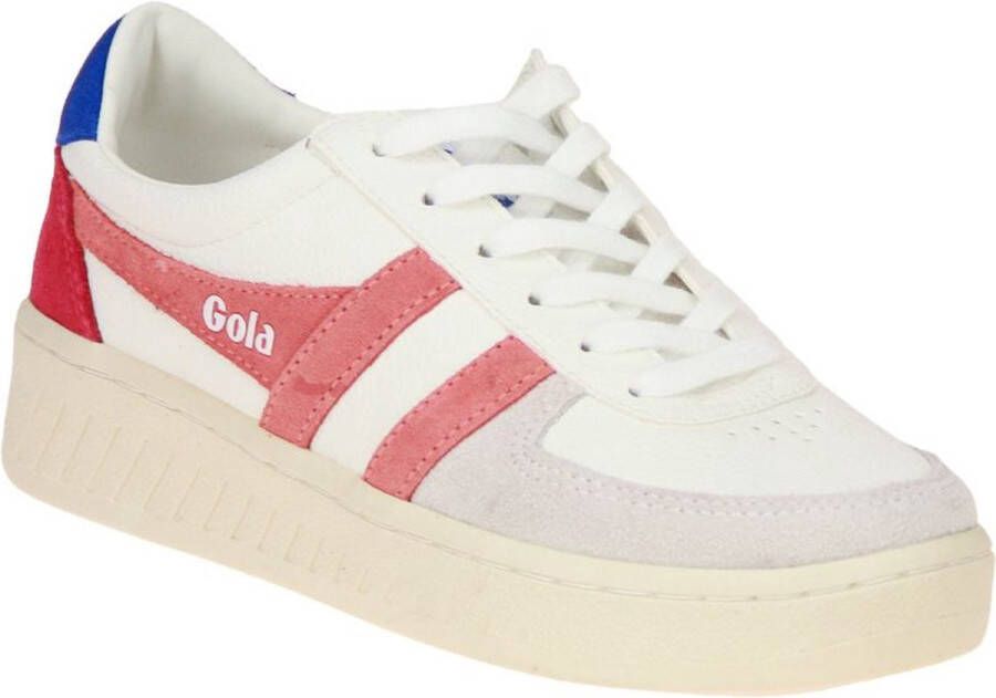 Gola Grandslam Trident Wit-Roze Sneaker