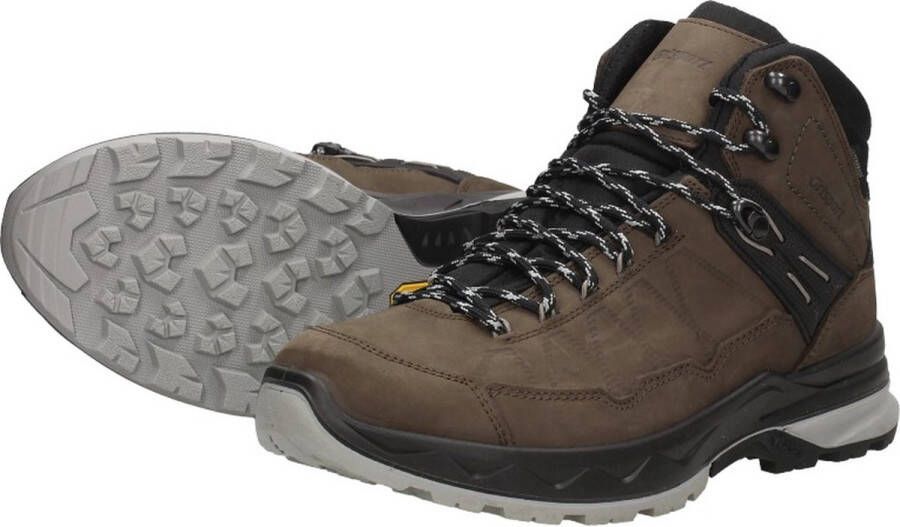 Grisport Gri Tampa Mid Wandelschoen Heren Halfhoog Bruin