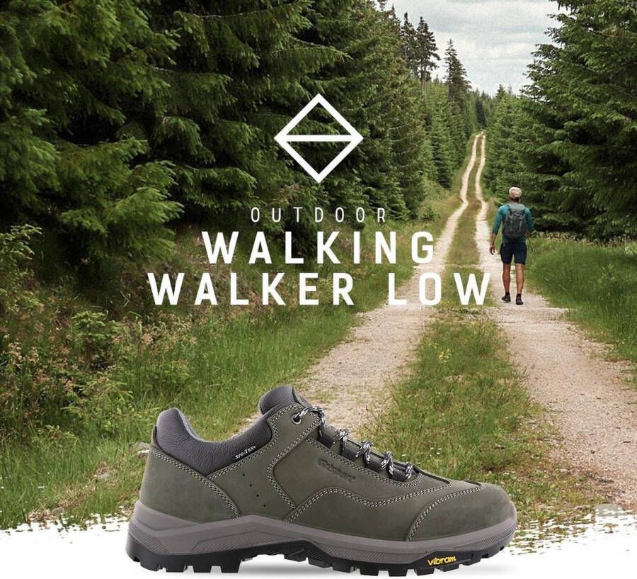 Grisport Walker heren wandelschoen Antraciet