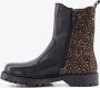 Groot leren meisjes chelsea boots met dierenprint Zwart Maat Uitneembare zool32 - Thumbnail 2