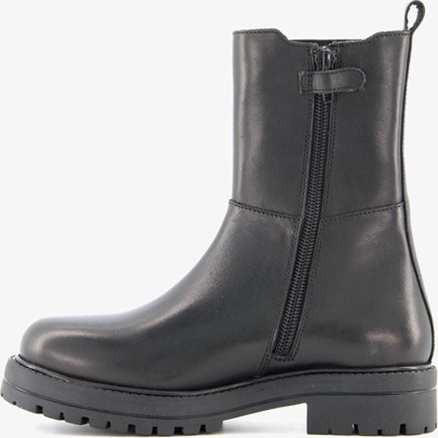 Groot leren meisjes chelsea boots Zwart