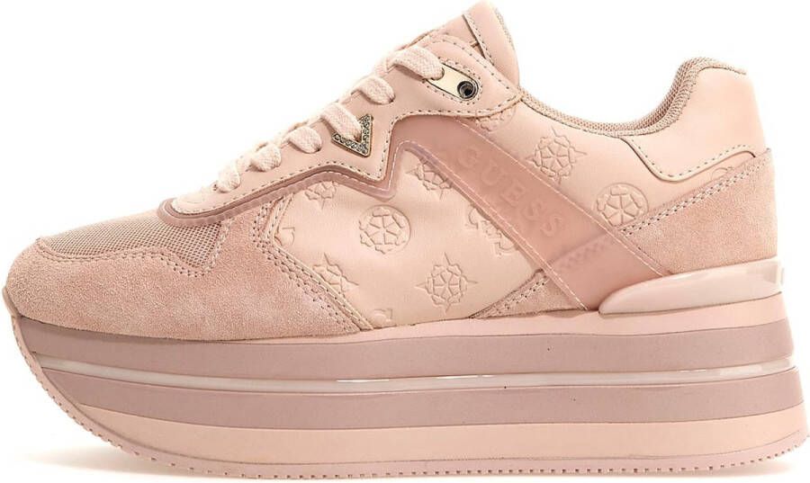 GUESS Harinna Dames Sneakers Hoog Blush