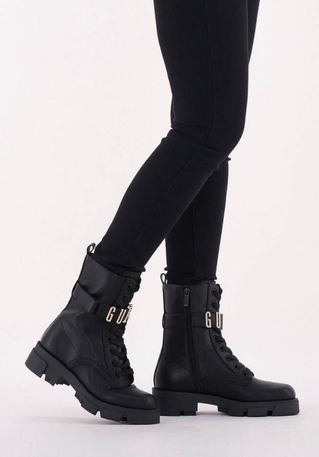 GUESS Madox Veterboots Laarzen Met Veters Dames Zwart