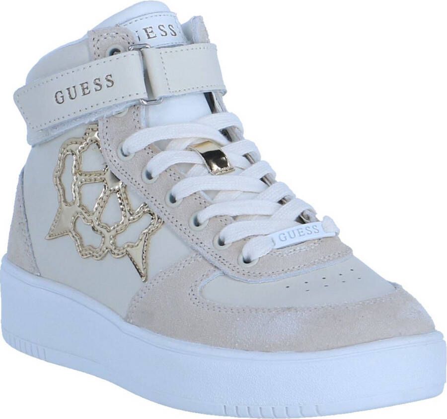 GUESS Vyves Hoge sneakers Leren Sneaker Dames Wit