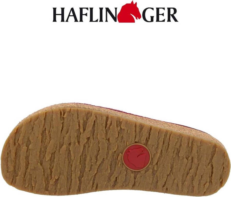 Haflinger Grizzly Torben Pantoffel Dames Pantoffel Heren Bordeaux