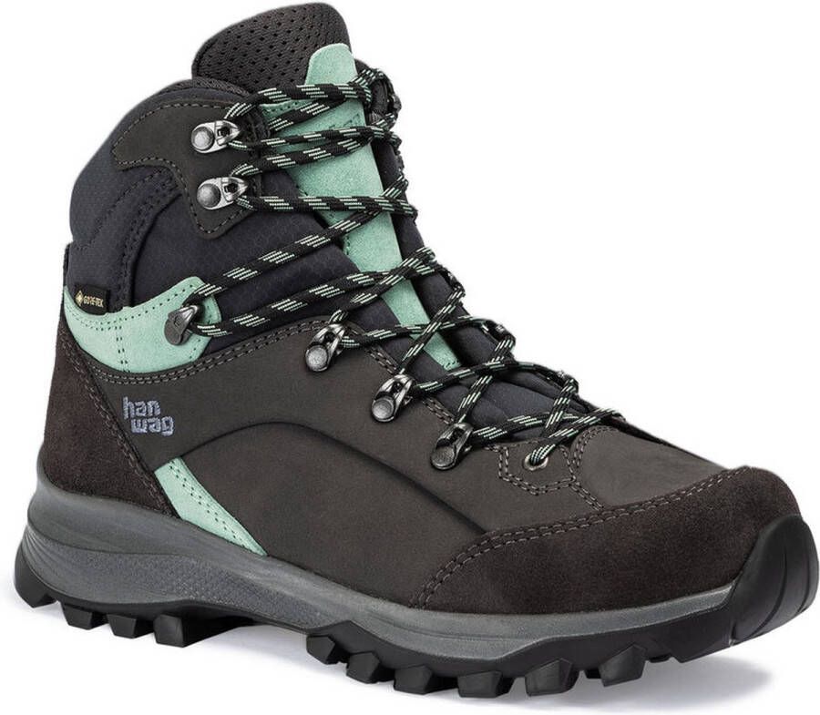 Hanwag Alta Bunion II Lady GTX Wandelschoen Dames leren mid wandelschoenen Asphalt Mint