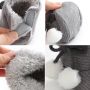 Happy Alpaca Babyslofjes – Winter Sloffen – Grijs – Met strik – voor 0-6maand en voor 09 maanden (12cm) - Thumbnail 3