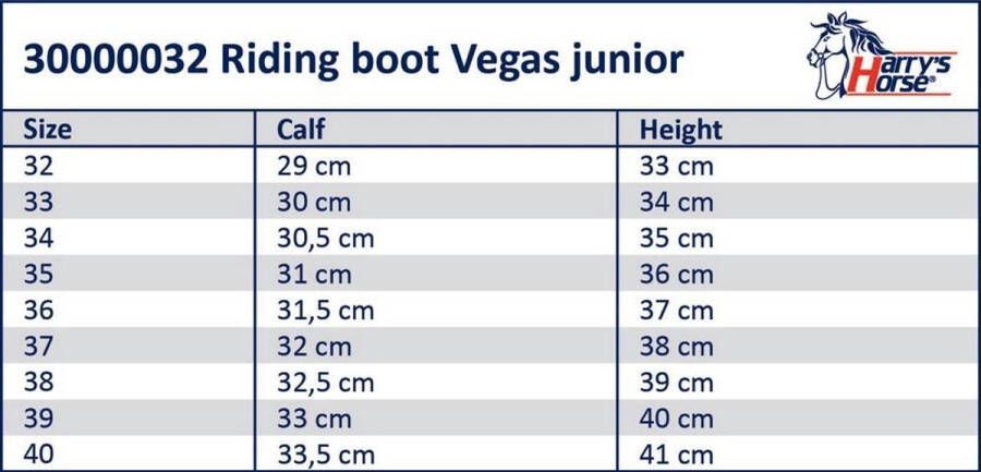 Harry's Horse Rijlaars Vegas junior 37 Zwart