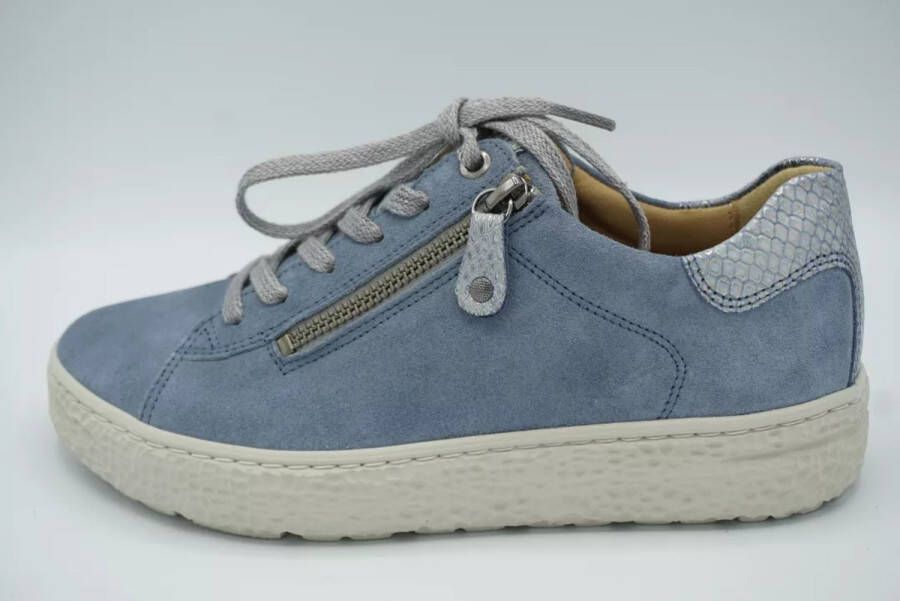 HARTJES Lage Sneakers Dames 162.1401 Maat: 37 5 Materiaal: Suède Kleur: Blauw