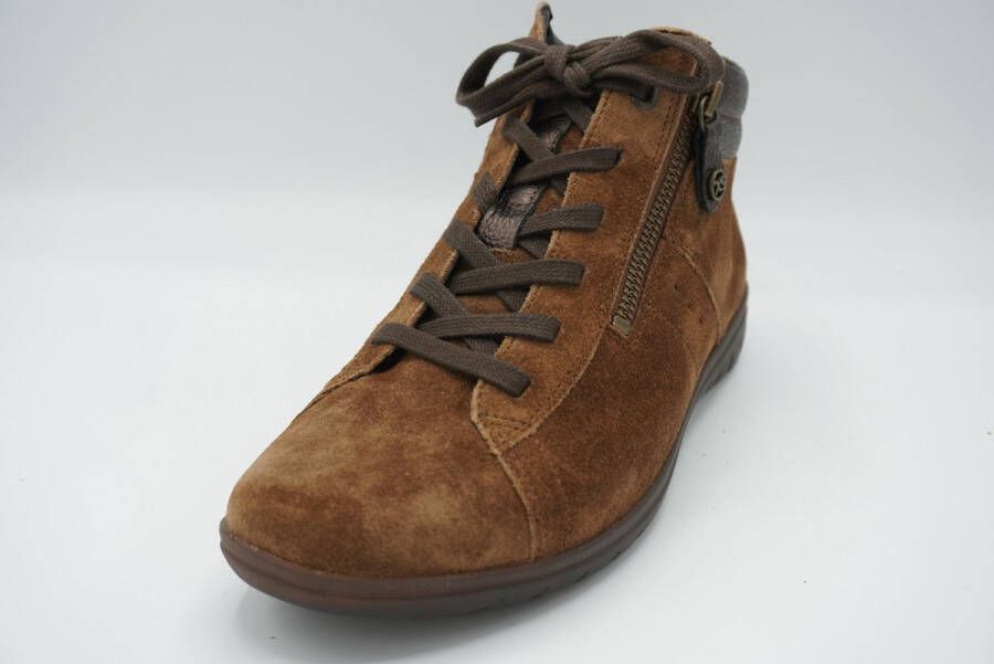 Hartjes Sneakers Dames Hoge sneakers Damesschoenen Suède 1720835 Cognac - Foto 13