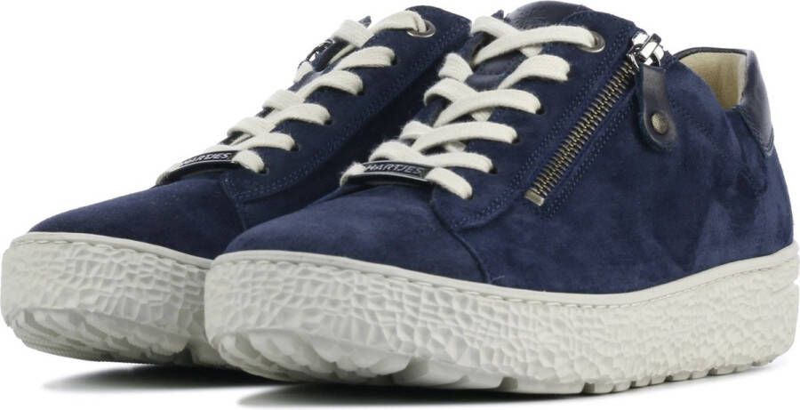 Hartjes Sneakers Dames Lage sneakers Damesschoenen Suède 162.1401 Blauw combi