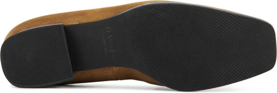 Hassi-A Hassia Instappers Dames Instapschoenen Damesschoenen Suède 300846 sue Cognac +