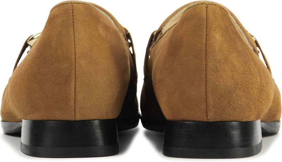 Hassi-A Hassia Instappers Dames Instapschoenen Damesschoenen Suède 300846 sue Cognac +