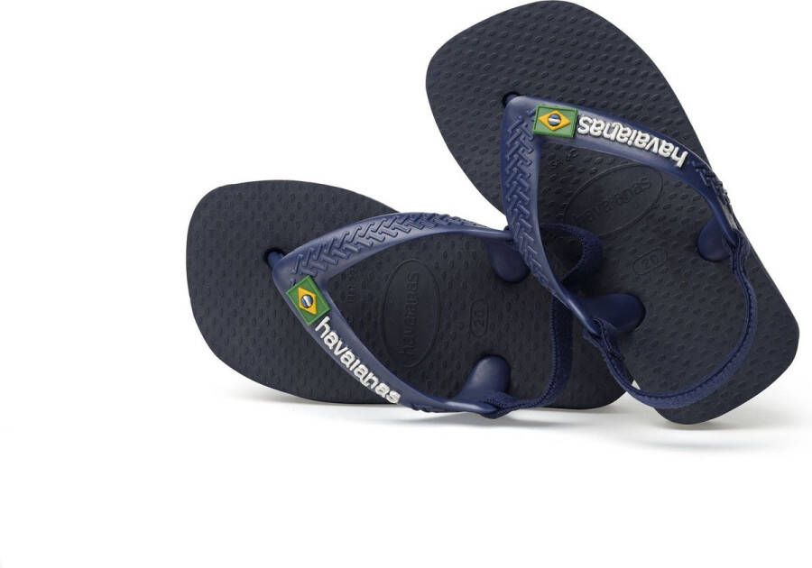 Havaianas Baby Brasil Logo Unisex Slippers Marine Yellow Citric