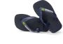 Havaianas Baby Brasil Logo II teenslippers met hielbandje blauw Meisjes Rubber 22 - Thumbnail 13