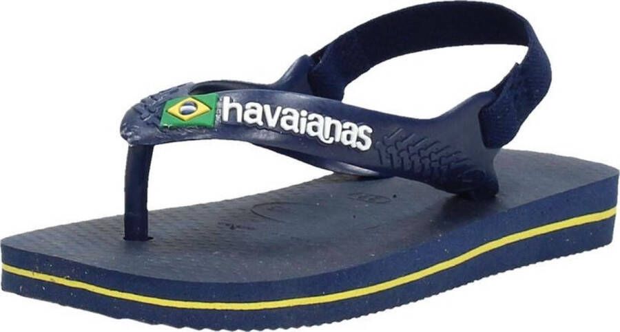 Havaianas Baby Brasil Logo Unisex Slippers Marine Yellow Citric