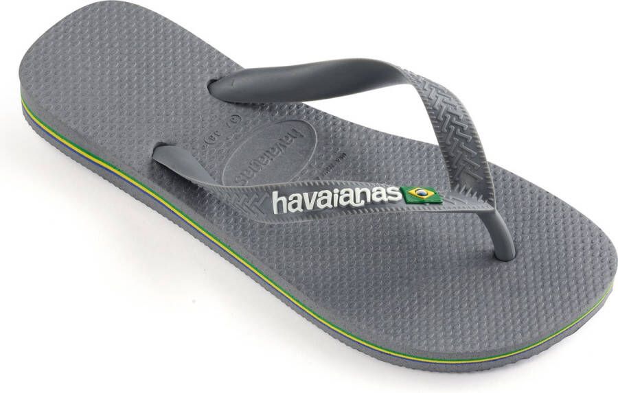 Havaianas Brasil Logo steel grey Grijs Rubber Teenslippers Unisex - Foto 3