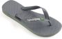 Havaianas Brasil Logo steel grey Grijs Rubber Teenslippers Unisex - Thumbnail 3