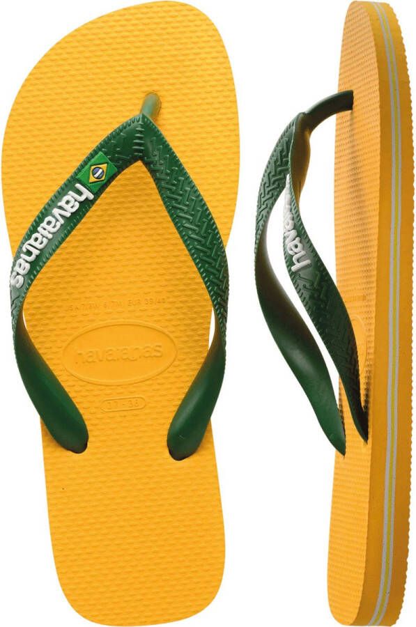 Havaianas Brasil Logo teenslippers geel groen Rubber 35 36 - Foto 8