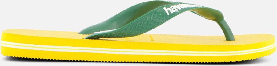 Havaianas Brasil Logo Unisex Slippers Geel