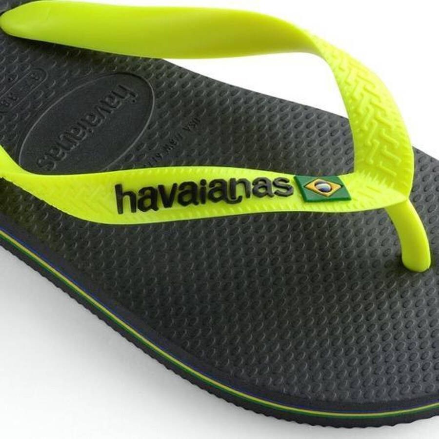 Havaianas Brasil Logo Unisex Slippers New Graphite