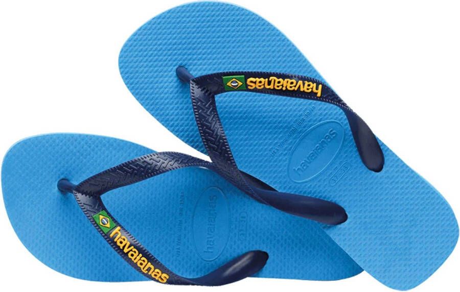 Havaianas Brasil Logo Unisex Slippers Turquoise