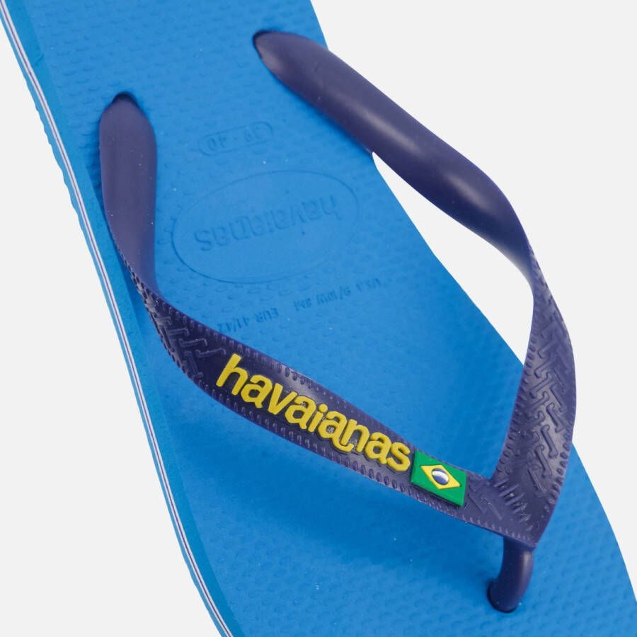 Havaianas Brasil Logo Unisex Slippers Turquoise