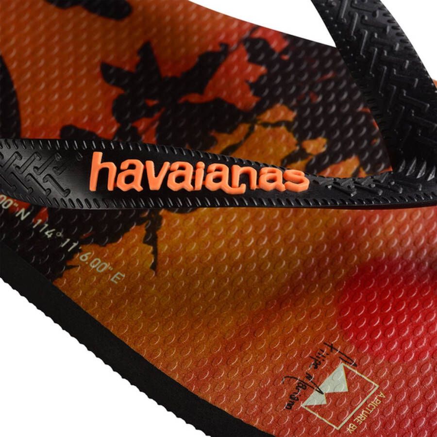 Havaianas Hype Heren Slippers Zwart Oranje